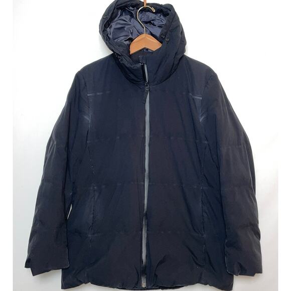 Uniqlo Down Filled Jacket - Size L - Attached Hood,‎ Warm & Cozy - Picture 1 of 9